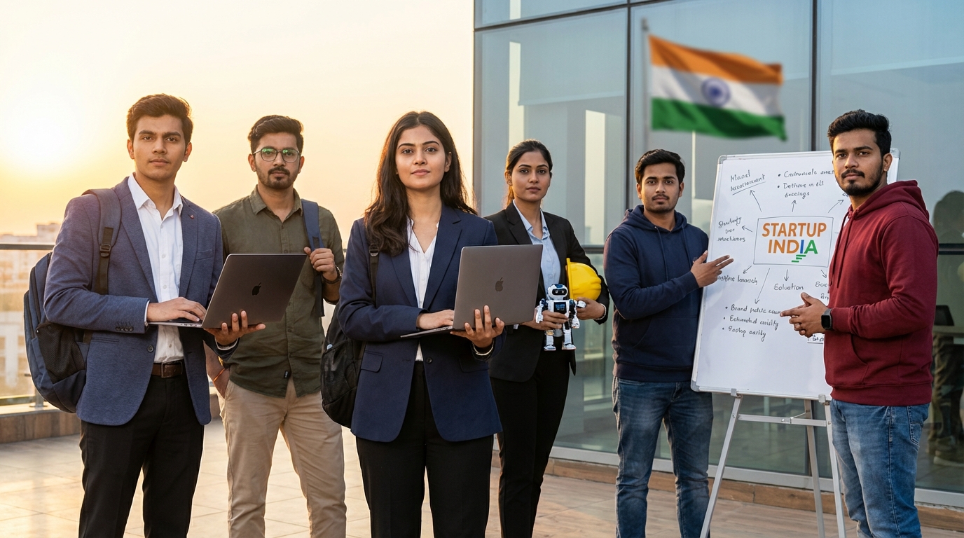 Young Indian professionals and students representing Gen Z and Gen Alpha