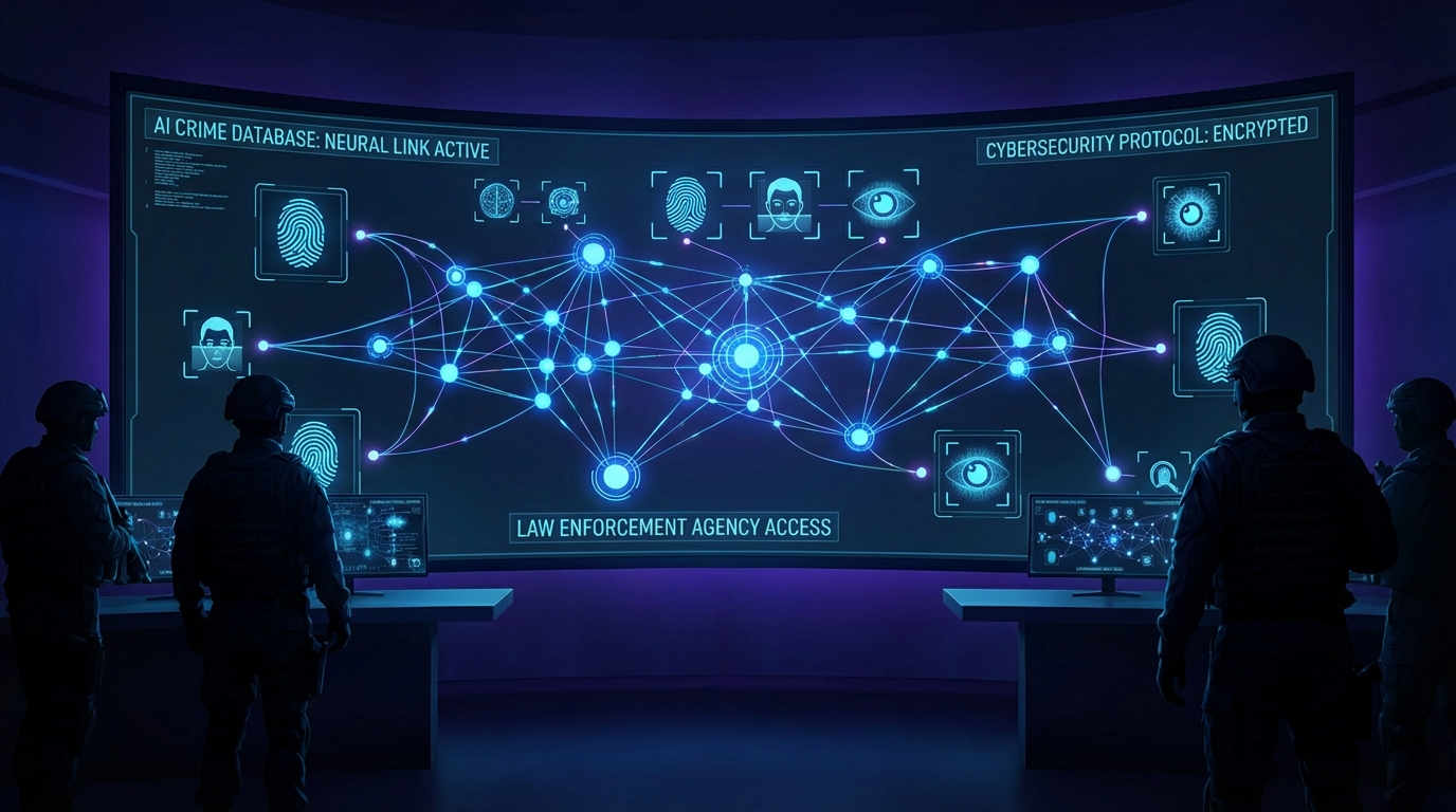 Digital network visualization representing India's new organised crime database
