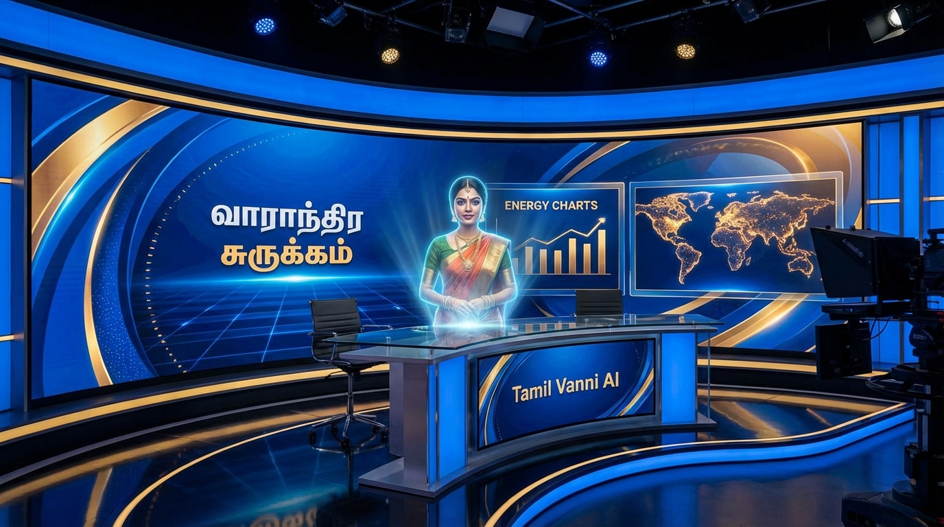 Tamil Vanni presenting the weekly news summary for BarathVector