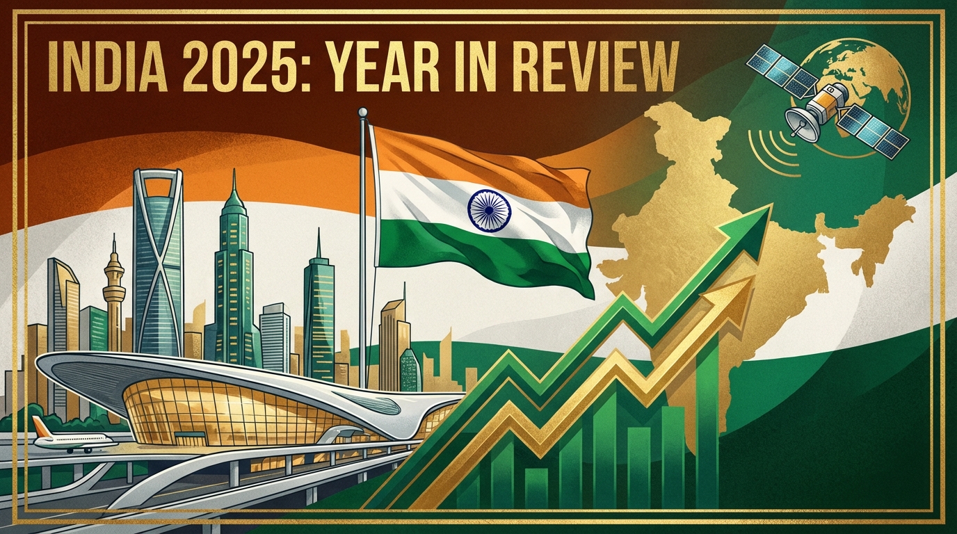 India 2025 Year in Review - Collage of major events