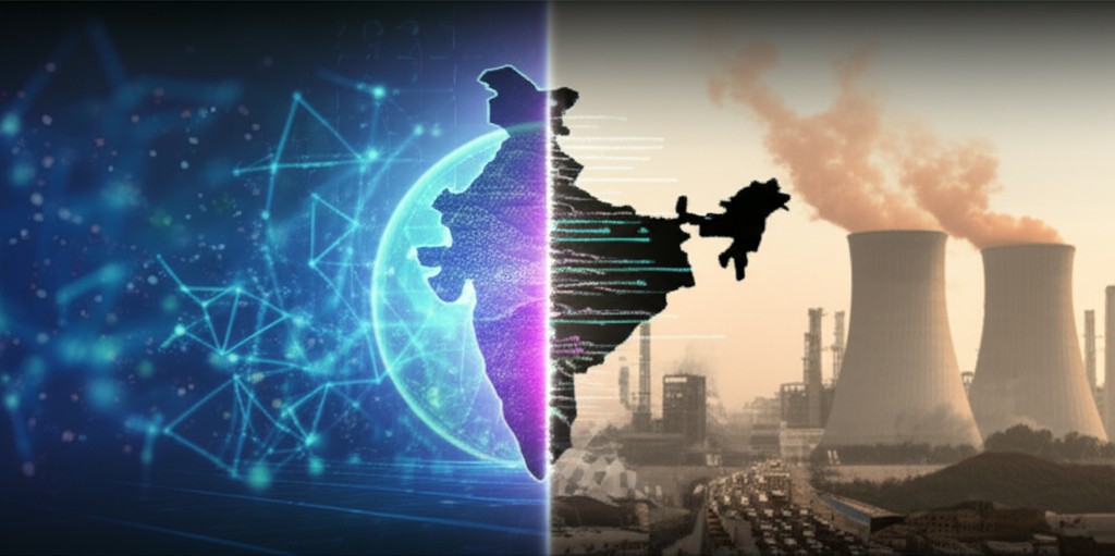 AI visualization of Earth's climate systems over India