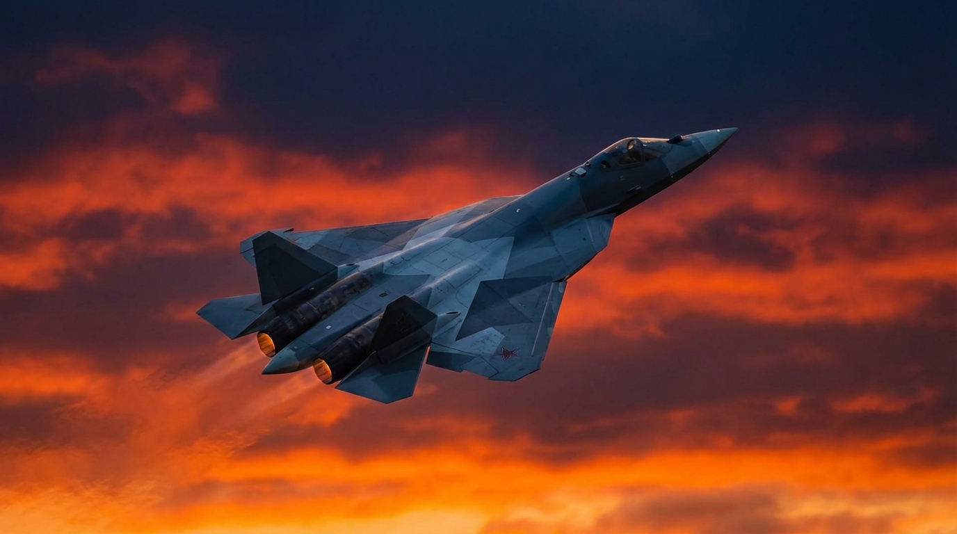 Su-57 Felon stealth fighter in flight