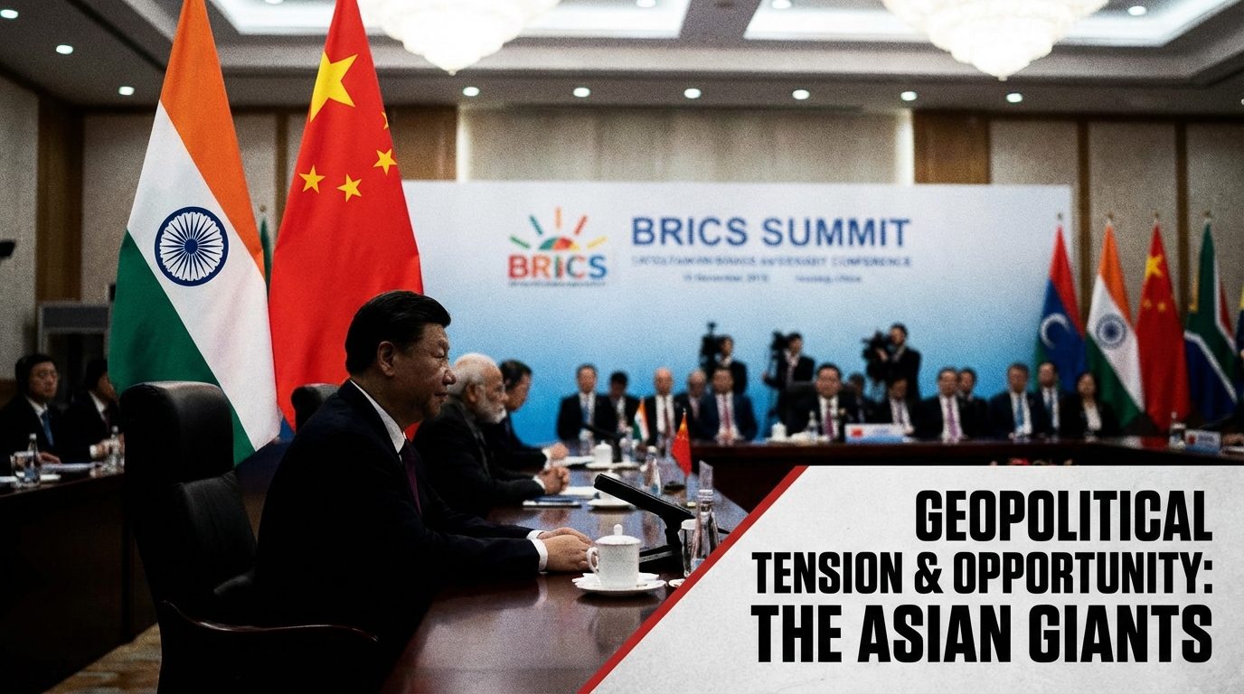 India and China flags representing diplomatic relations