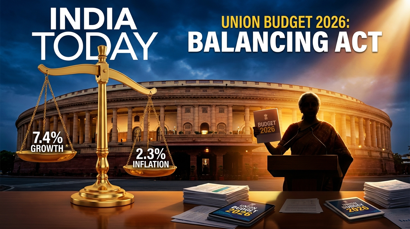 Indian Parliament and budget documents symbolizing Union Budget 2026