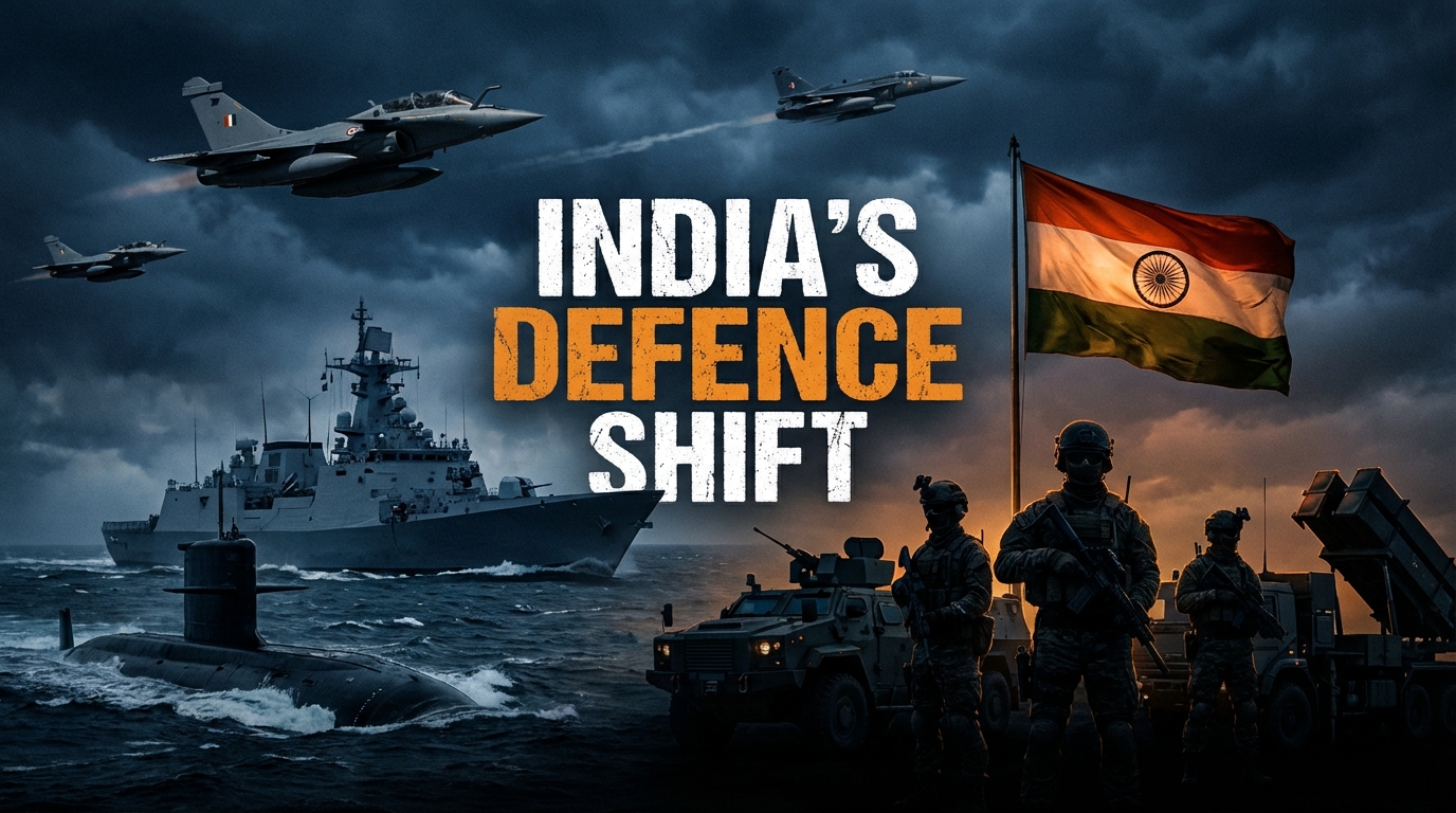 Indian defence forces with modern military equipment symbolizing budget modernization