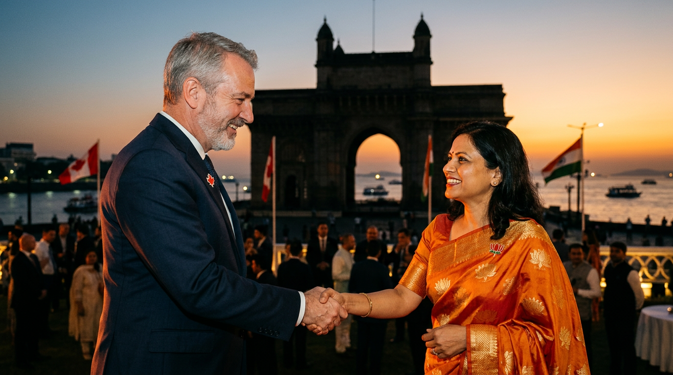 Canadian and Indian flags symbolising diplomatic reset between the two democracies